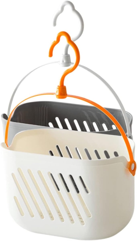 IMIKEYA 2pcs Small Hanging Kitchen Basket Tall Wicker Storage Basket Wall Hanging Garlic Kitchen Rack Rustproof Plastic Organizer