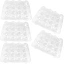 5pcs PET Plastic Cupcake Container Set Lid Mini Cupcake Carrier for Muffins and Egg Tarts for Parties and Events