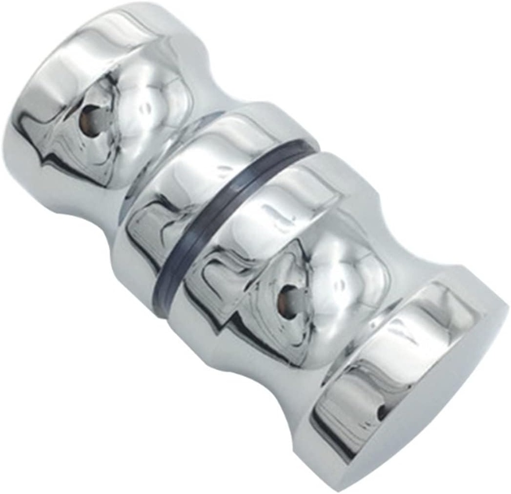 INLIMA Door Handle Aluminum Alloy Door Handle Diameter Single Glass Door Handle Bathroom Shower Cabinet Handle with Screw Household Hardware (Color : SilverC)