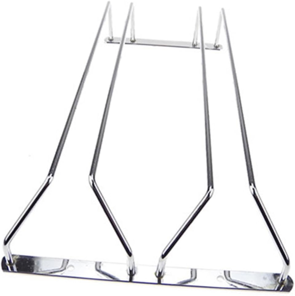 Metal Wine Glass Hanger Double Row Wall-mounted Rack Upside down Goblets Display for Home