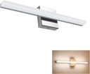 Vanity Light 12W 19.88inches LED 4000K Natural White Acrylic Chrome Rectangle Tube for Bathroom Vanity Light Bedroom