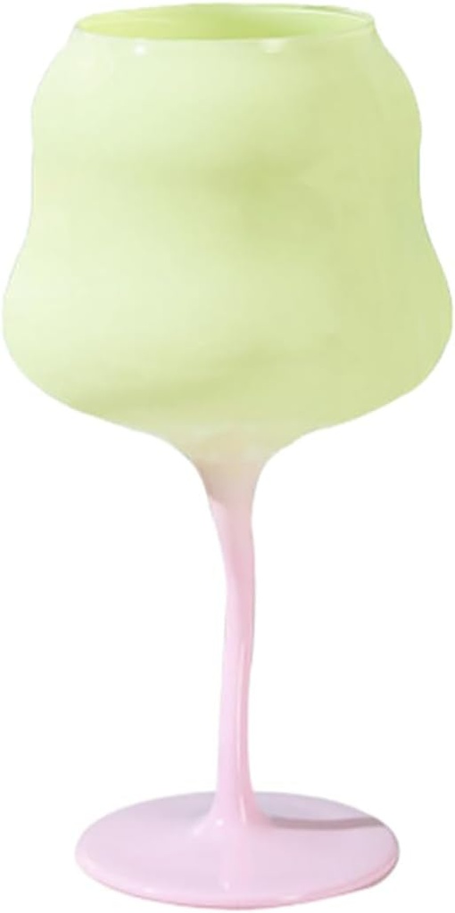 500Ml/17oz Color Vintage Home Goblet, Creative Personality Home Decoration Wine Glass - Yellow