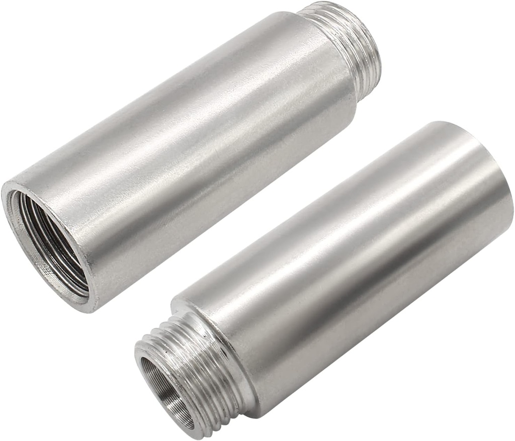 2 Pcs 70mm/2.76" Shower Head Pipe Extension Stainless Steel G 1/2 Male to G 1/2 Female Thread Shower Head Adapter For Bathroom Accessories