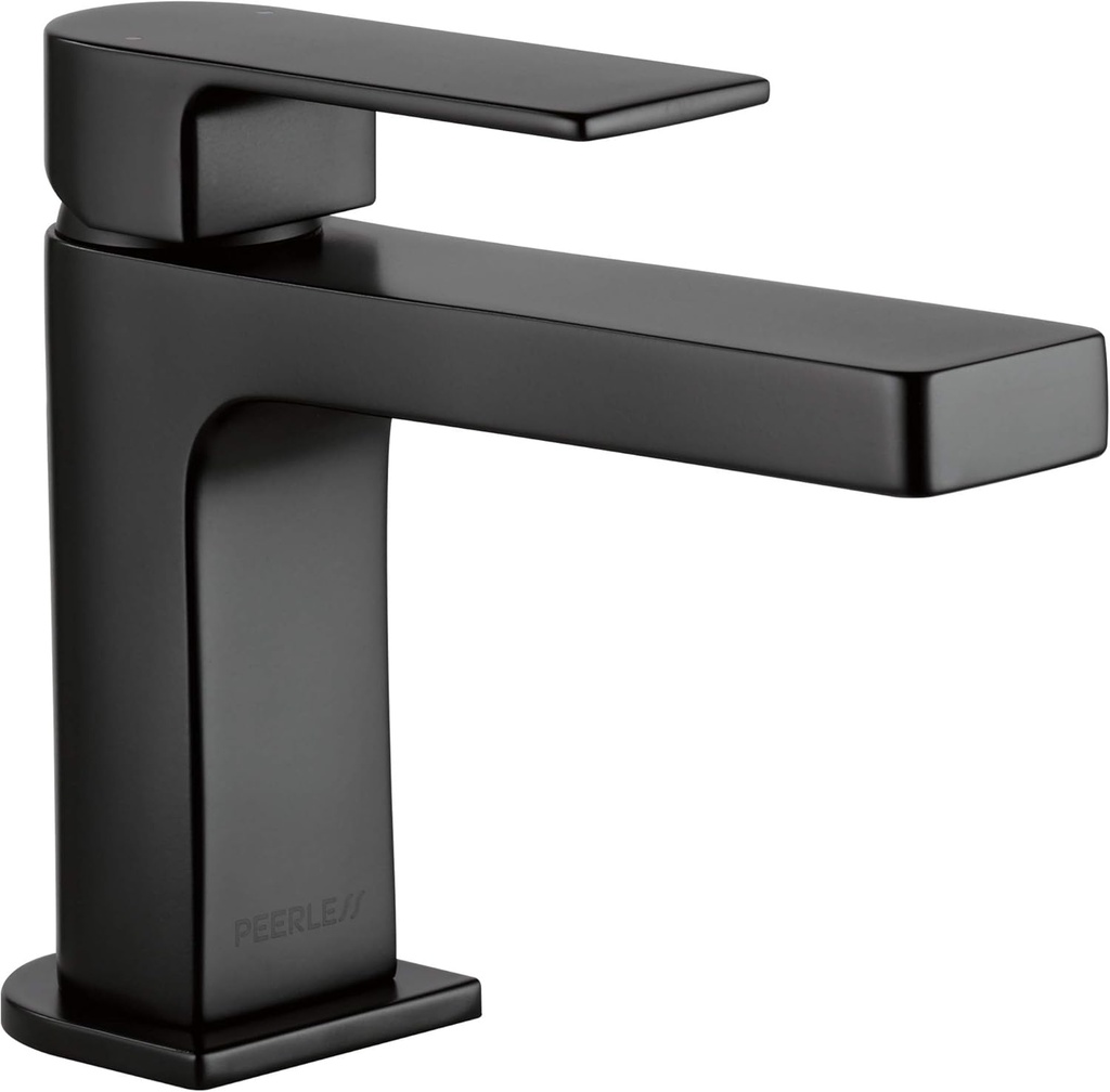 Peerless P1519LF-BL-LPU Handle Lavatory Faucet Single Hole, 1.0 GPM Water Flow, Matte Black