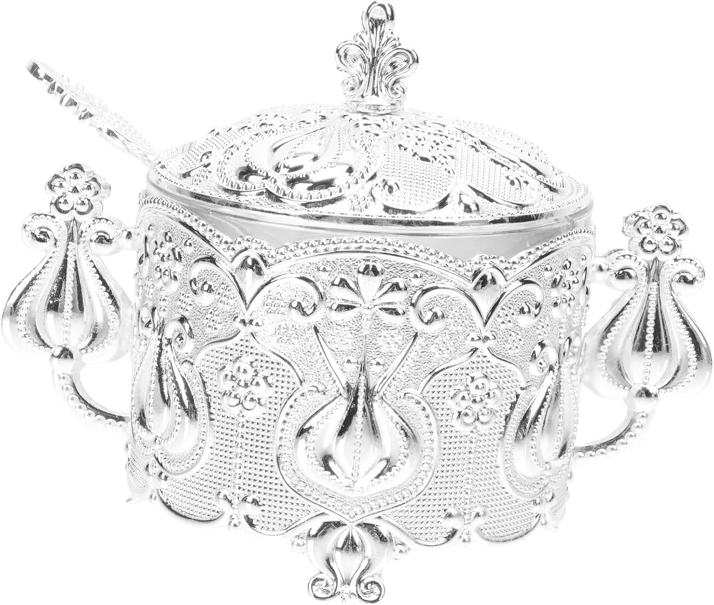 Angoily 1 Set Candy jar Candy Box Storage jar Candy Dishes with lids Buffet Sugar and Sugar and Salt Shaker Candy Dispenser Glass Cookie jar Luxury Vinegar jar Food Dispenser Milk