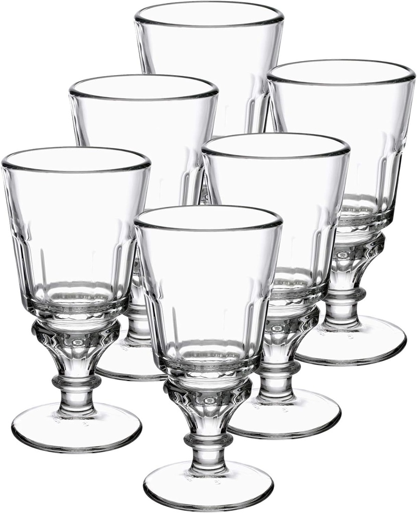 La Rochere Soleil Absinthe Glasses (Set of 6) – Bar Glasses Sets for The Home or Restaurant – Dishwasher Safe Cocktail Glasses – Elegant Goblet Glasses – Sturdy Drinking Glasses Set (10.5 oz)