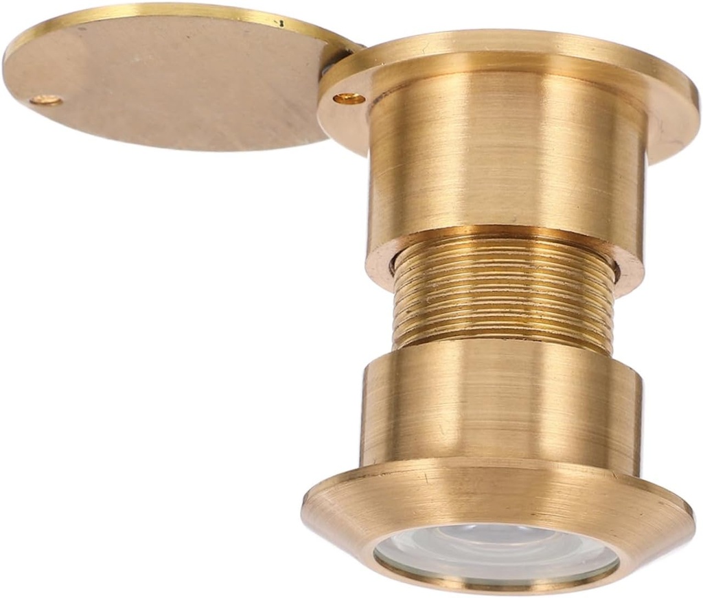 Solid Brass Peephole Viewer for Thick Doors High Definition Optical Lens with Heavy Duty Rotating Privacy Cover for Home Office Hotel Security