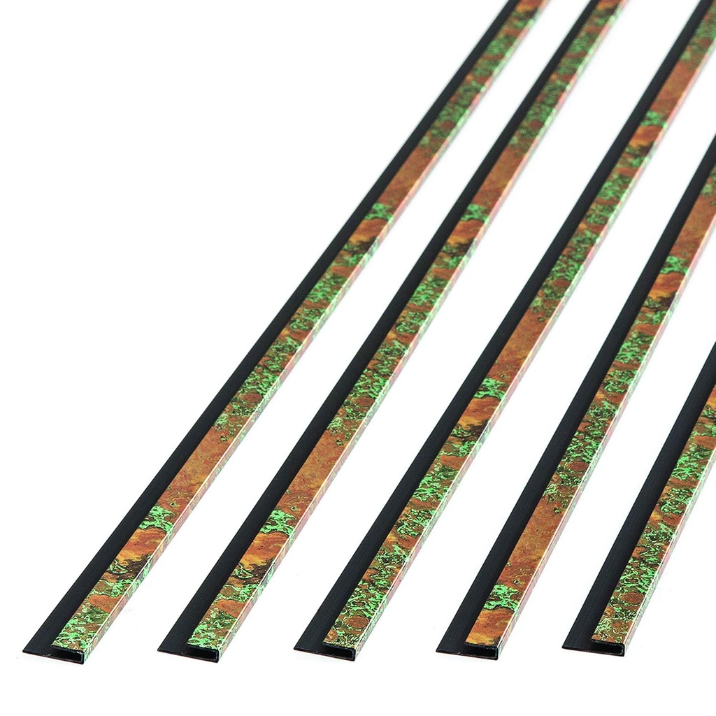 FASÄDE 47 in. Decorative Vinyl J Trim Copper Fantasy (5 Pack)