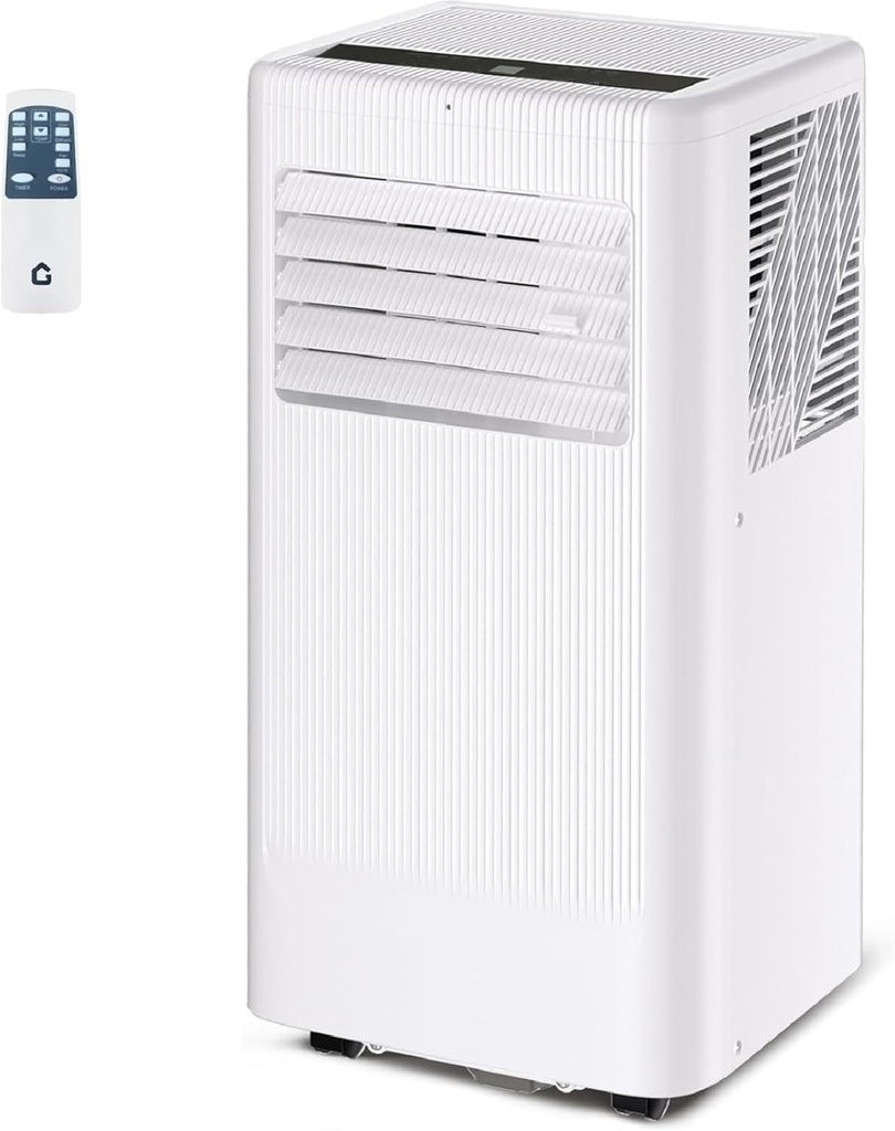 8000 BTU Portable Air Conditioner with Dehumidifier & Fan，Cools Rooms up to 420 Sq. Ft., Remote Control, LED Display,White TOP