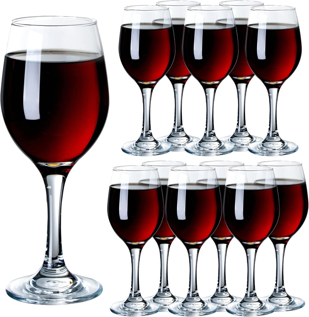 SUNNOW Vastto 10 Ounce Classic Crystal Wine Glass,for Home Dinning, Bar and Party,Set of 12