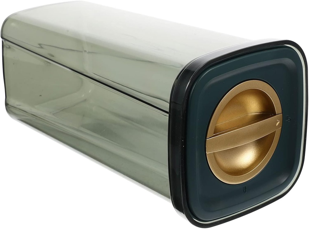 Luxshiny Airtight Cereal Storage Container Large Food Storage Jar Transparent Grain Organizer for Rice Flour Sugar Dry Foods Moisture- Design