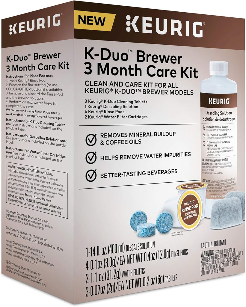 Keurig K-Duo 3 Month Care Brewer Maintenance Kit