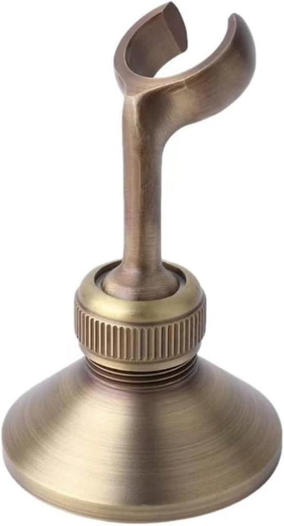 Vintage Brass Shower Head Holder European Style Adjustable Arm Bracket with Wall Mount and Connector Ideal for Bathroom Fixtures…