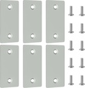 Door Hole Cover Plate, Door Edge Hole Filler Plate, Door Latch Filler Plate, 1-1/8 × 2-1/4 Door Hole Cover, Gray Deadbolt Plate -6 Pack
