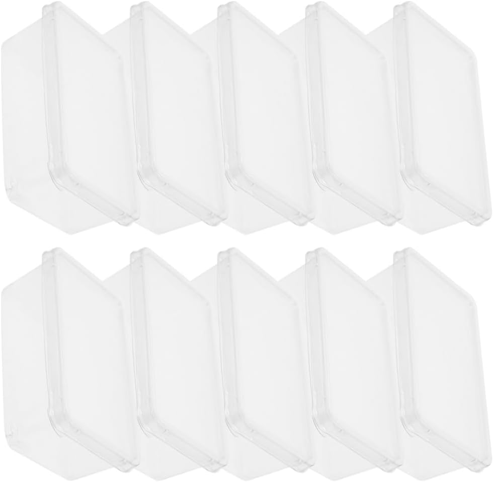 NOLITOY 10pcs Clear Cake Box, Transparent Bakery Food Boxes with Lid Cupcake Container, Tiramisu Wrapping Package Boxes for Wedding, Birthday