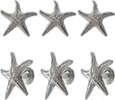 6 Pieces Starfish Knobs, Coastal Beach Cute Ocean Animal Theme Single Hole Pulls for Suitable for Suitable for Kitchen Bathroom Dressers Closets Kitchens and Other Home Decoration (Starfish)