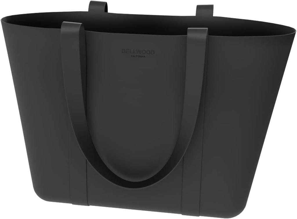 Bellwood Silicone Beach Tote Bag for Beach Pool Camping Shopping, Minimalism Standable Waterproof Washable