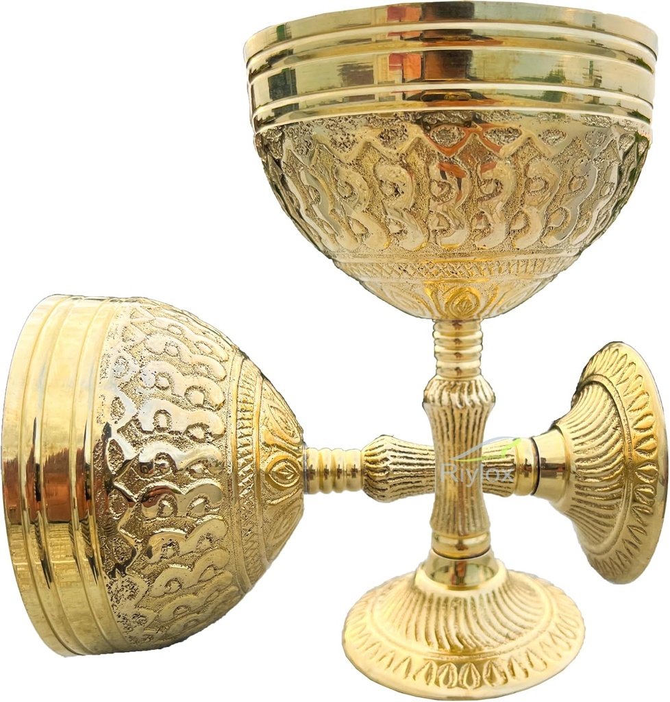 Handmade Brass Wine Goblet Vintage Theme Medieval gifts Chalice Cup Merchandise Drinking Wine Goblets. vintage chalice design reminiscent of King Arthur's era.