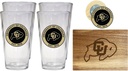 R and R Imports Colorado Buffaloes Officially Licensed Kitchen Pack - Wood Cutting Board, 4 Pint Glasses & Magnetic Bottle Opener