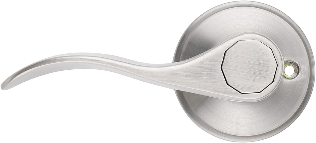 Probrico 1 Pack Half Dummy Door Handles Levers Single Side Non-Turning Door Handles Satin Nickel