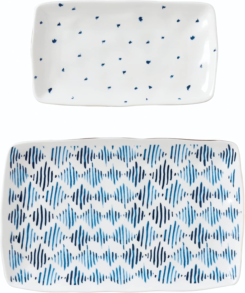 Lenox Blue Bay 2-Piece Nesting Platter Set, 2.87