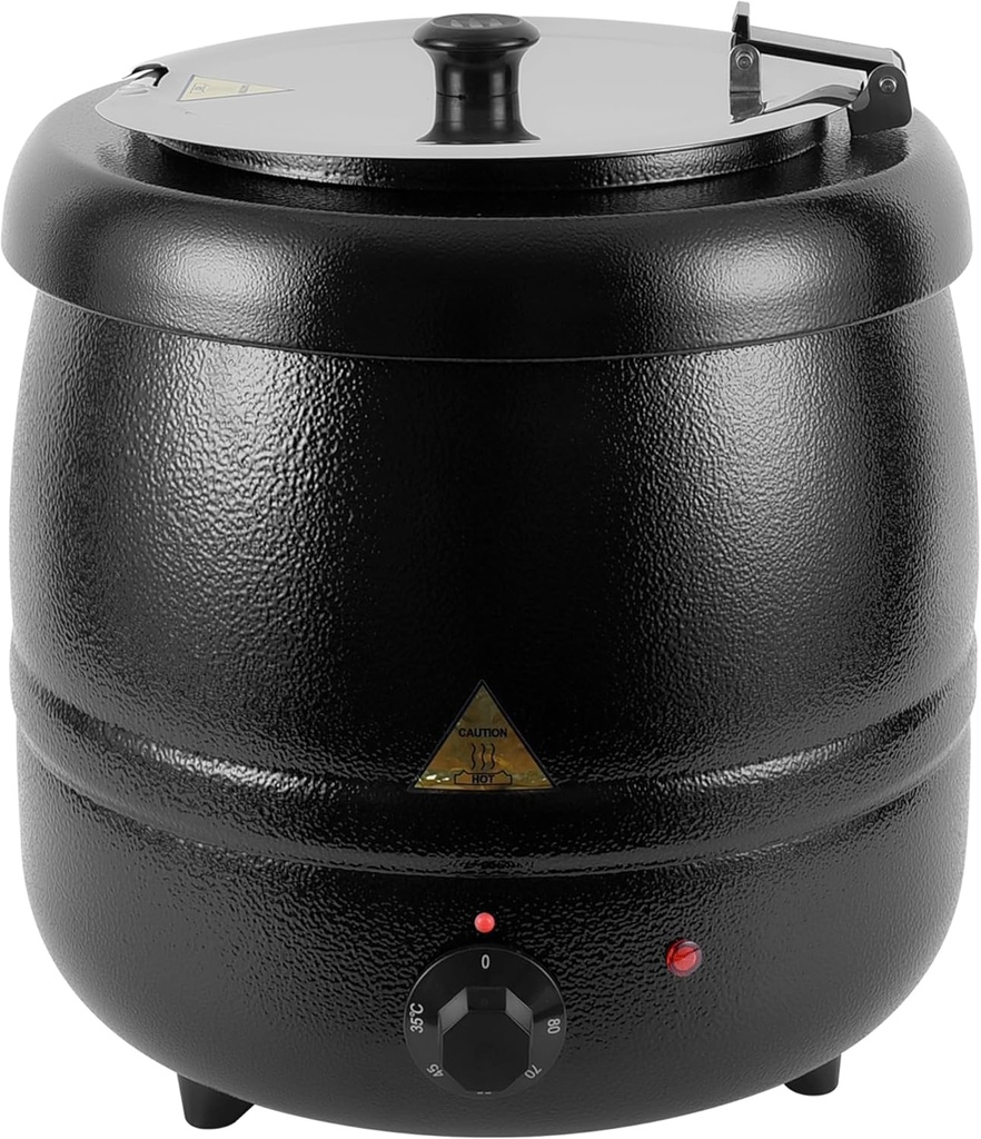 Commercial Soup Warmer 10QT/13QT Electric Soup Kettle with Detachable Lid Stainless Steel Insert Pot for Buffet/Restaurant/Party/Catering