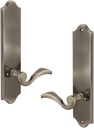 Royal Zinc Die-Cast Lever Set and Back Plates, Privacy Function in Antique Nickel, 2-3/4” Backset, Right Hand