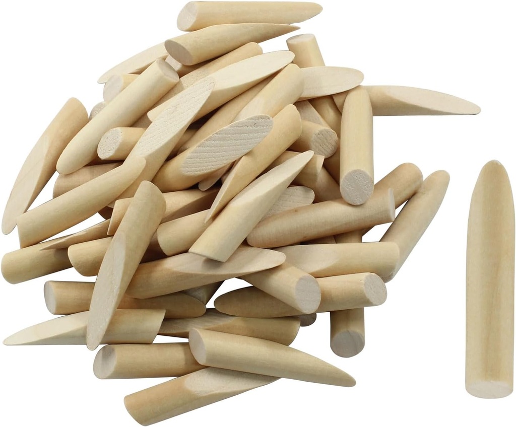 150 Pcs Solid Wood Pocket Hole Plugs for Screw Holes, 3/8 Inch Pine Wood Dowels Pins, Hardwood Plugs Pocket Hole Filler for Pocket Hole Jig