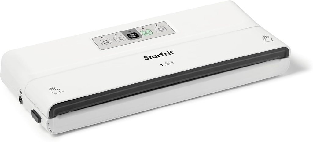 Starfrit Electric Vacuum Sealer - 5 Preset Functions - Accessories Included - Easy To Use - White