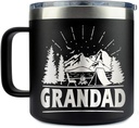 Grandad Camping Tumbler 14 Oz Coffee Mug - Grandad Tumbler - Grandad Camping Gifts - Fathers Day Gift - Grandad Mug - Birthday Gift Ideas For Grandad - Gifts For Campers Outdoors