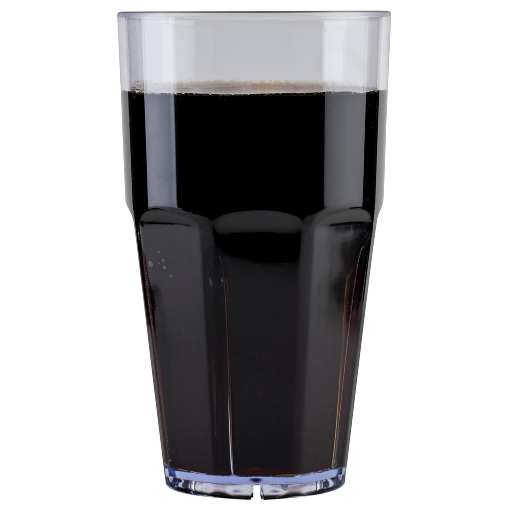 G.E.T. 9932-1-CL Heavy-Duty Shatterproof Faceted Plastic Tumbler, 32 Ounce, Clear (Set of 12)