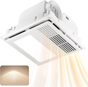 GROWNEER Ceiling Mount Bathroom Exhaust Fan with Light & Heater, 110 CFM 1.5 Sones, 3500K Light Ventilation Fan Combo