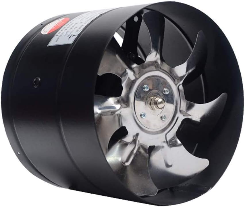 7Inch Inline Duct Fan Air Ventilator Metal Pipe Ventilation Exhaust Fan Mini Extractor Bathroom Toilet Wall Fan Duct