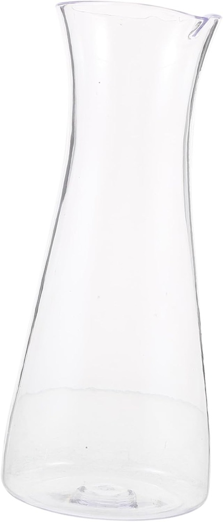 Wakauto Clear Acrylic Wine Carafe Small Drink Pot for Dinner Parties Food Grade Safety Material Reusable Beverage Dispenser for Red Wine Juice Cocktails and More
