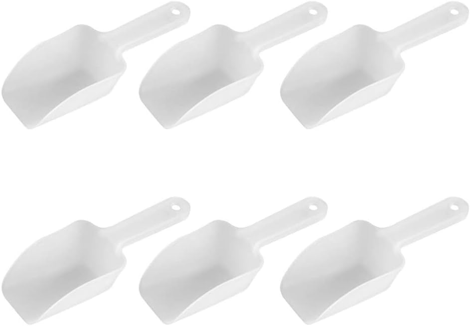 Hemoton 6pcs Flat Bottom Ice Scooper Ergonomic Rice Flour Scoop for Parties Weddings and Kitchens Easy to Clean Design