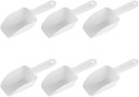 Hemoton 6pcs Flat Bottom Ice Scooper Ergonomic Rice Flour Scoop for Parties Weddings and Kitchens Easy to Clean Design