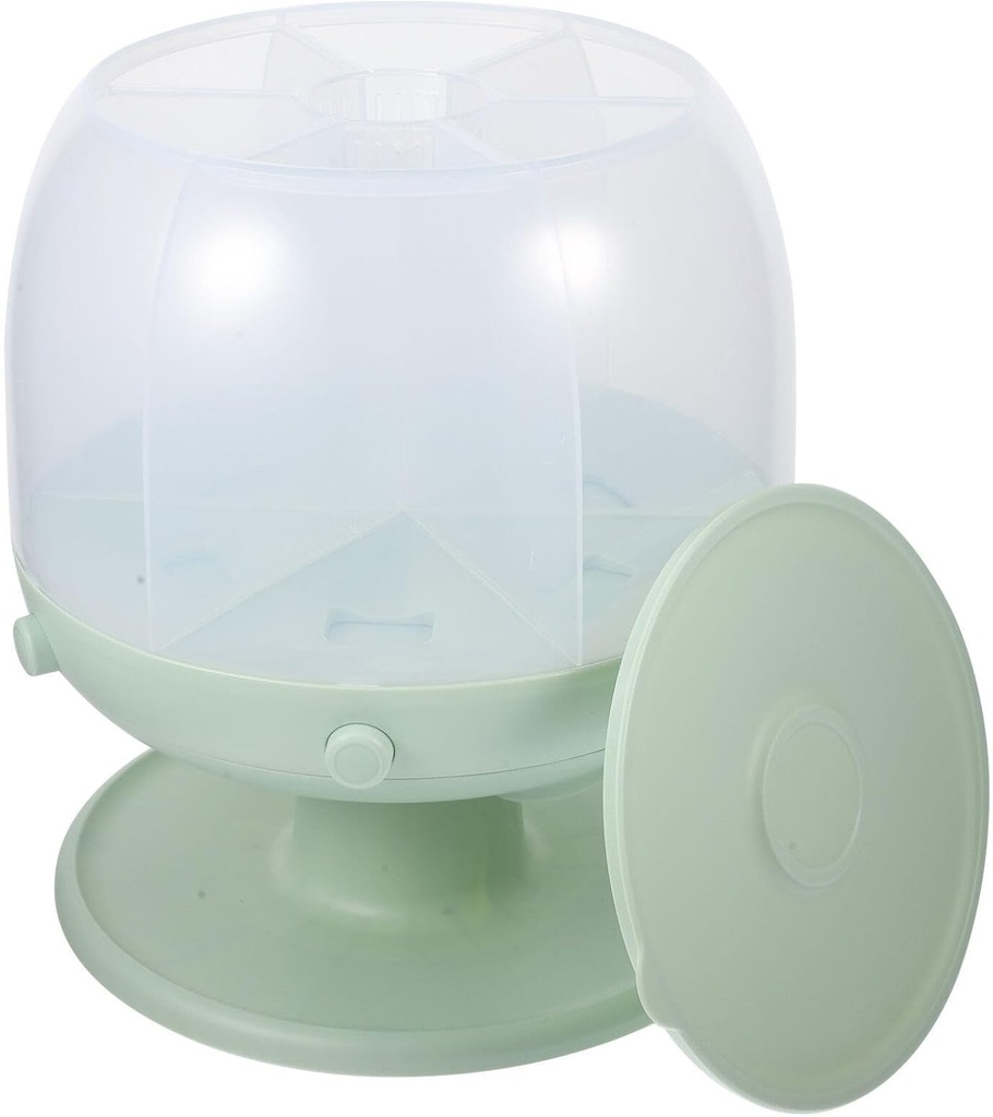 UPKOCH Rotatable Rice Dispenser Airtight Seal Food Storage Container for Kitchen Moisture and Button Grain Dispenser for Cereal and Grains