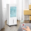 Mobile Portable Air Cooler, 9L Water Tank Air Cooler with Remote Control, 7.5H Hours Timer, Quiet Operation, Air Cooler for Indoor Use Office