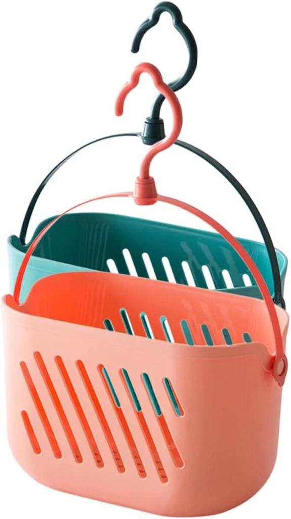 2pcs Storage Baskets Long Narrow Hanging Fruit Basket Drainage for Kitchen Bathroom