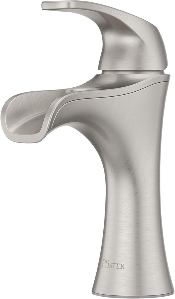 Pfister Jaida Bathroom Sink Faucet, Single Handle, Single Hole or 3-Hole, Spot Defense Brushed Nickel Finish, LF042JDGS