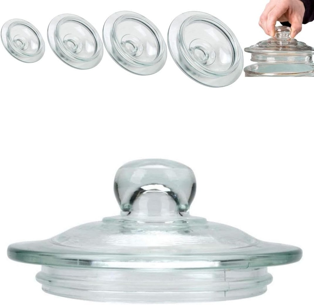 Replacement Lid for Glass Beverage Dispensers – Mason Jar Drink Dispensers, Cookie and Candy Jars, Glass Jugs, Lemonade for 2.4 Gallon Beverage Jar Lid (INNER DM 4.5"-5.5" (2.4GL))