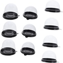 LIFKOME 100 Pcs Moon Cake Boxes 7x7x5cm Egg-Yolk Puff Plastic Packaging Waterproof Dessert Holders for Bakery Supplies and Party Use