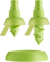 Lékué Citrus Spray (Set of 2) - Season Dishes, Flavour Drinks & Cocktails - Ideal for Salads, Fish, Rice & More - Easy-to-Use Screw Design, Platinum Silicone & ABS Plastic - Kitchen Tools Essentials