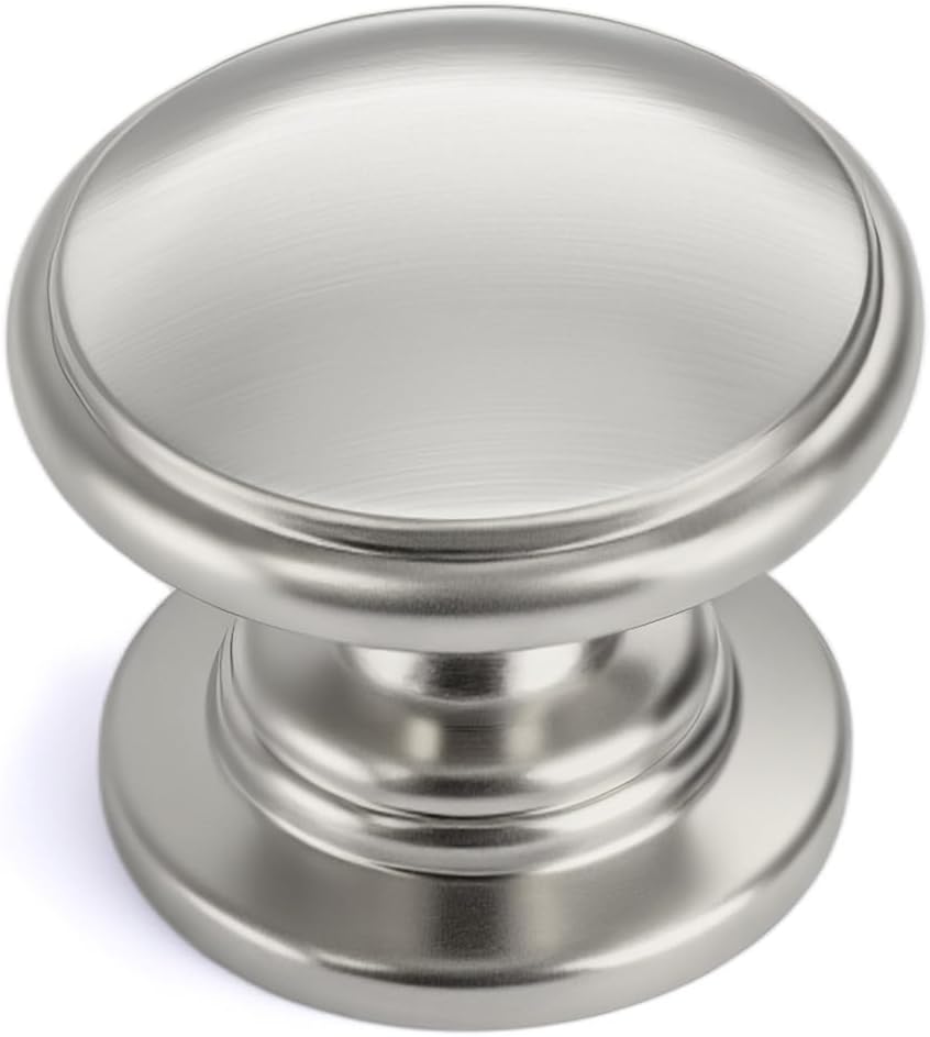 homdiy 20 Pack Brushed Nickel Cabinet Knobs Silver Drawer Knobs Kitchen Hardware for Bathroom, Cupboard, Furniture