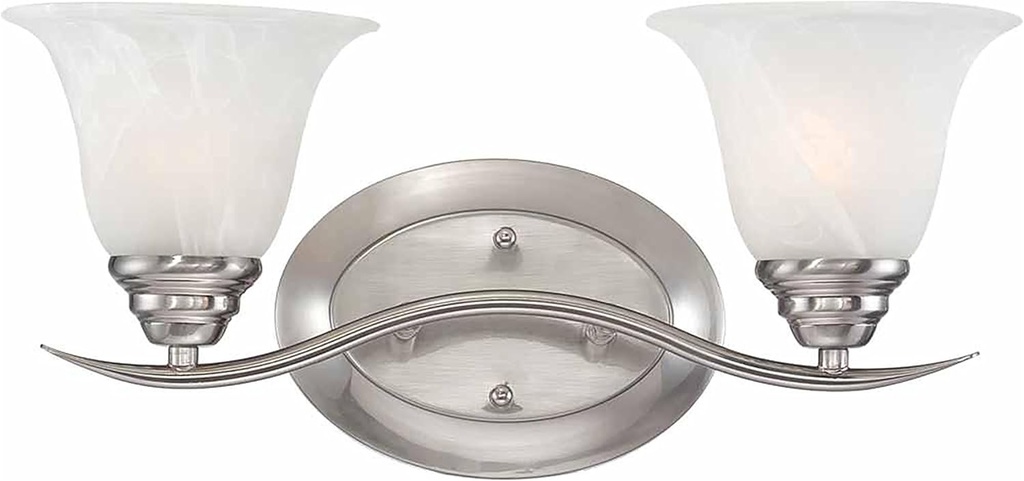 Volume Lighting Trinidad 2-Light Brushed Nickel Bathroom Vanity