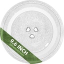 Smallest 9.6 Inch Microwave Plate Replacement Compatible With Panasonic Microwave Glass Plate F06016D00XN, 9.6" Microwave Plate Replacement for Nostalgia 0.7 cu.ft. 700W small retro microwaves