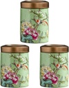 Ciieeo 3pcs Enamel Vintage Ceramic Tea Tins with Sealed Lids - Porcelain Tea Canister & Coffee Jar Set
