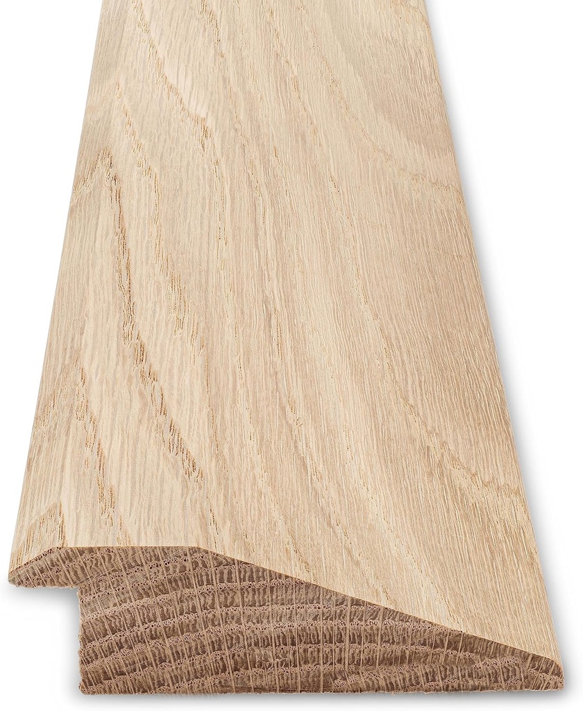 1 1/2" Overlap Height Solid Oak Molding | Overlaps and Transitions a 1 1/2" Height Difference | 6" Wide | Floor Transition | 36" Long | Made in The USA