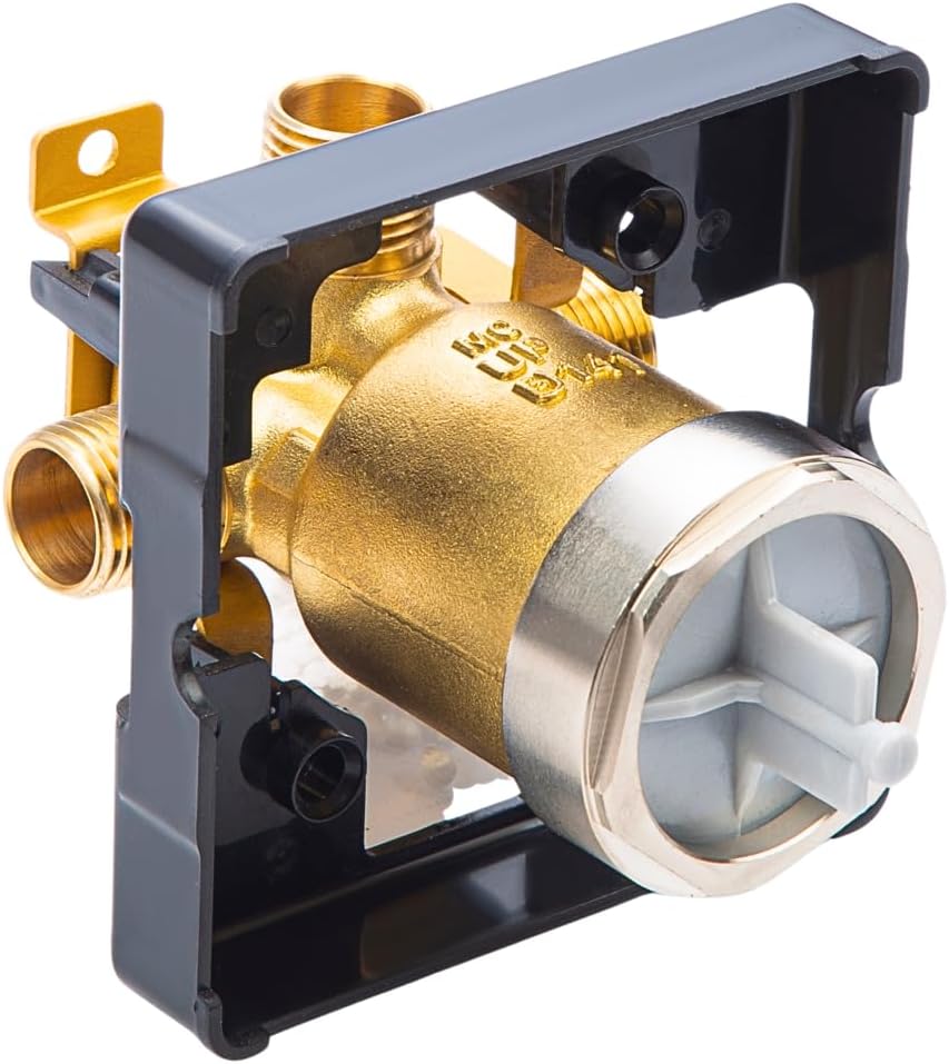 R10000-UNBXHF Universal Shower Valve Body for Shower Faucet Trim Kits – R10000 Rough-In Mixing Valve for Single or Dual Function Trim Kits - Solid Brass