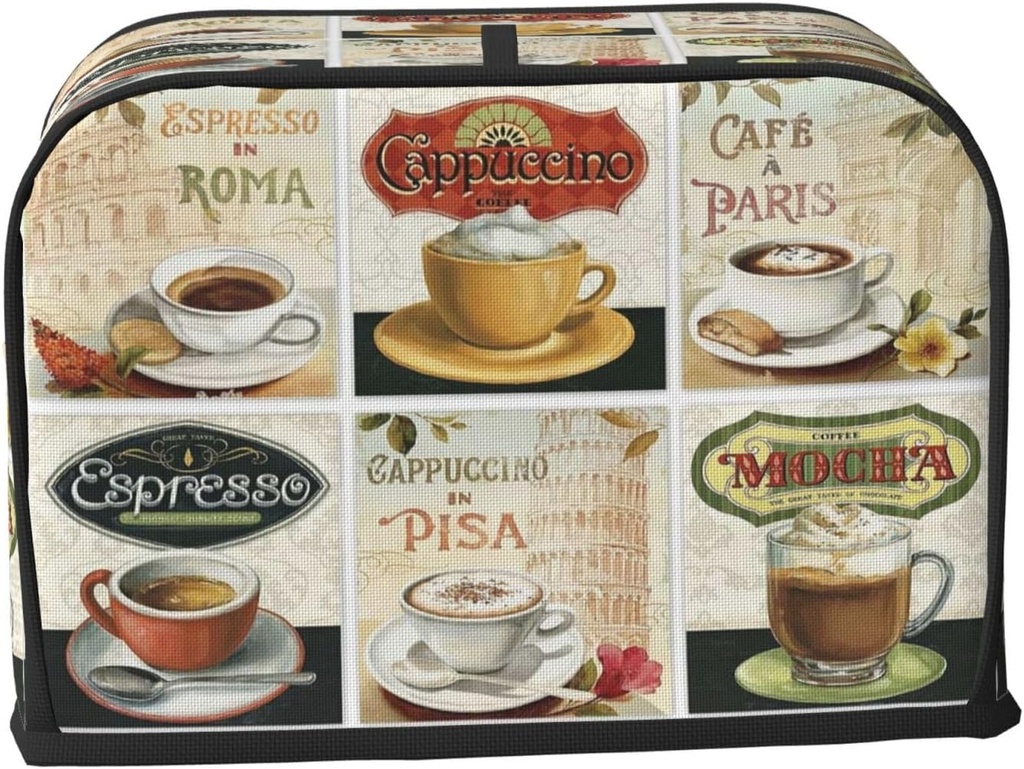 Coffee Toaster Cover Bread Machine Cover Fits For 2 Slice Toasters Dustproof Fingerprint Protectors And Greasy Protection Anti-Sputtering